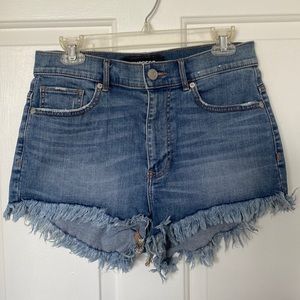 EXPRESS HIGH RISE DENIM SHORTS SIZE 8